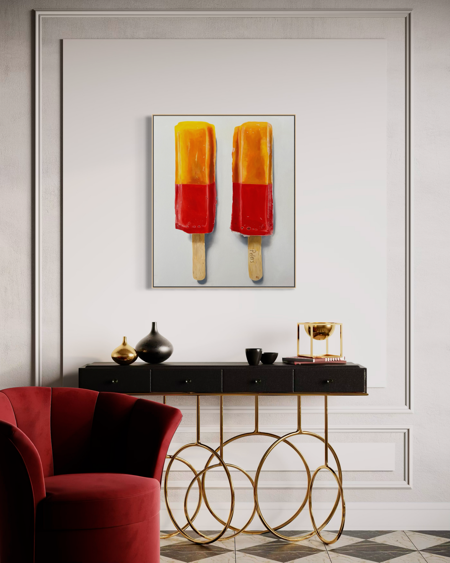 Twin poles | original oil painting available at the Toowoomba Gallery