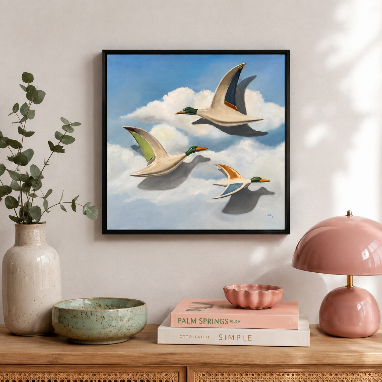 Flying ducks