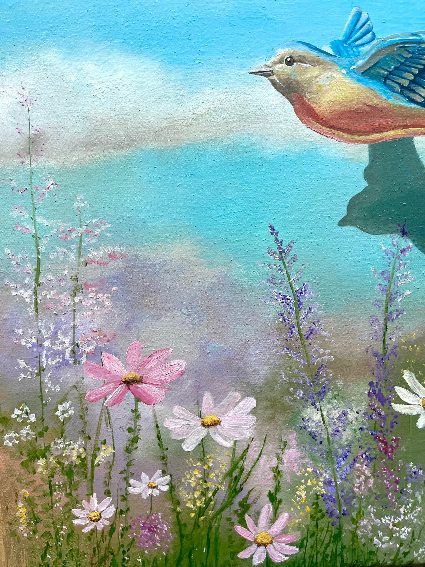 Spring birds | original oil painting