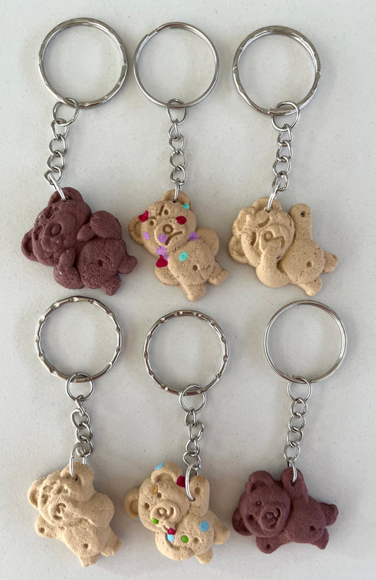 Tiny teddy keyring