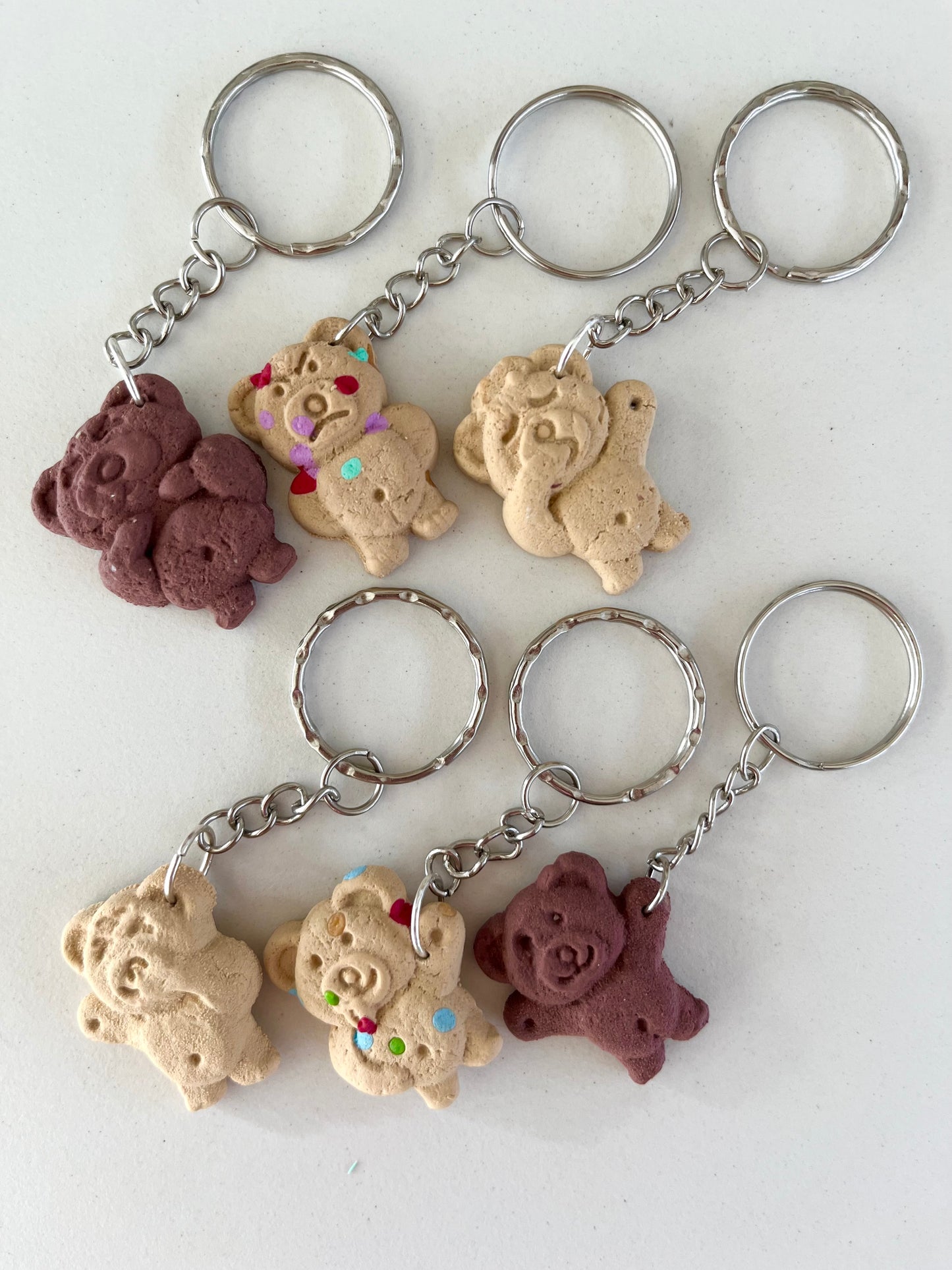 Tiny teddy keyring | handmade realistic fun gifts