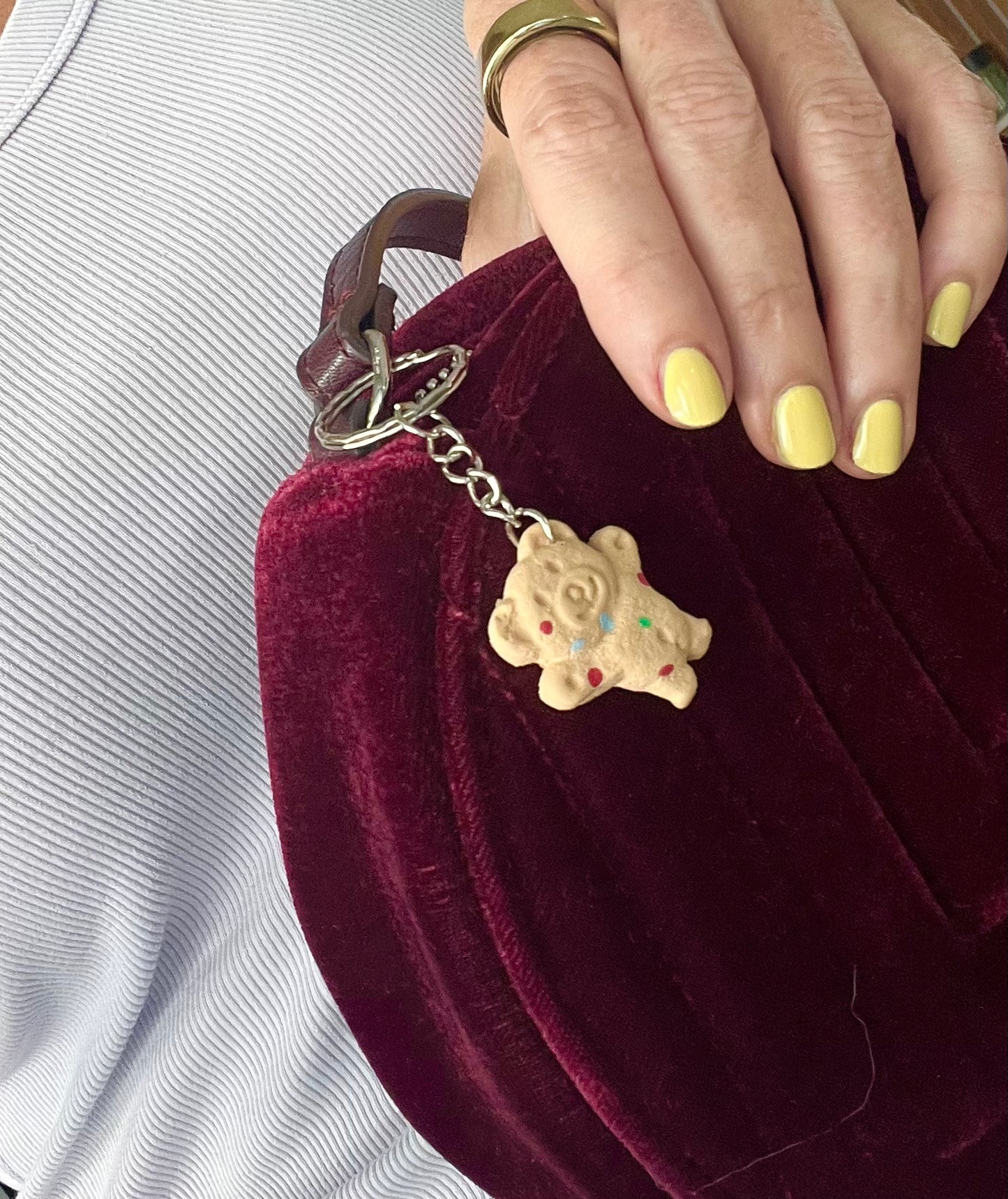 Tiny teddy keyring | handmade realistic fun gifts