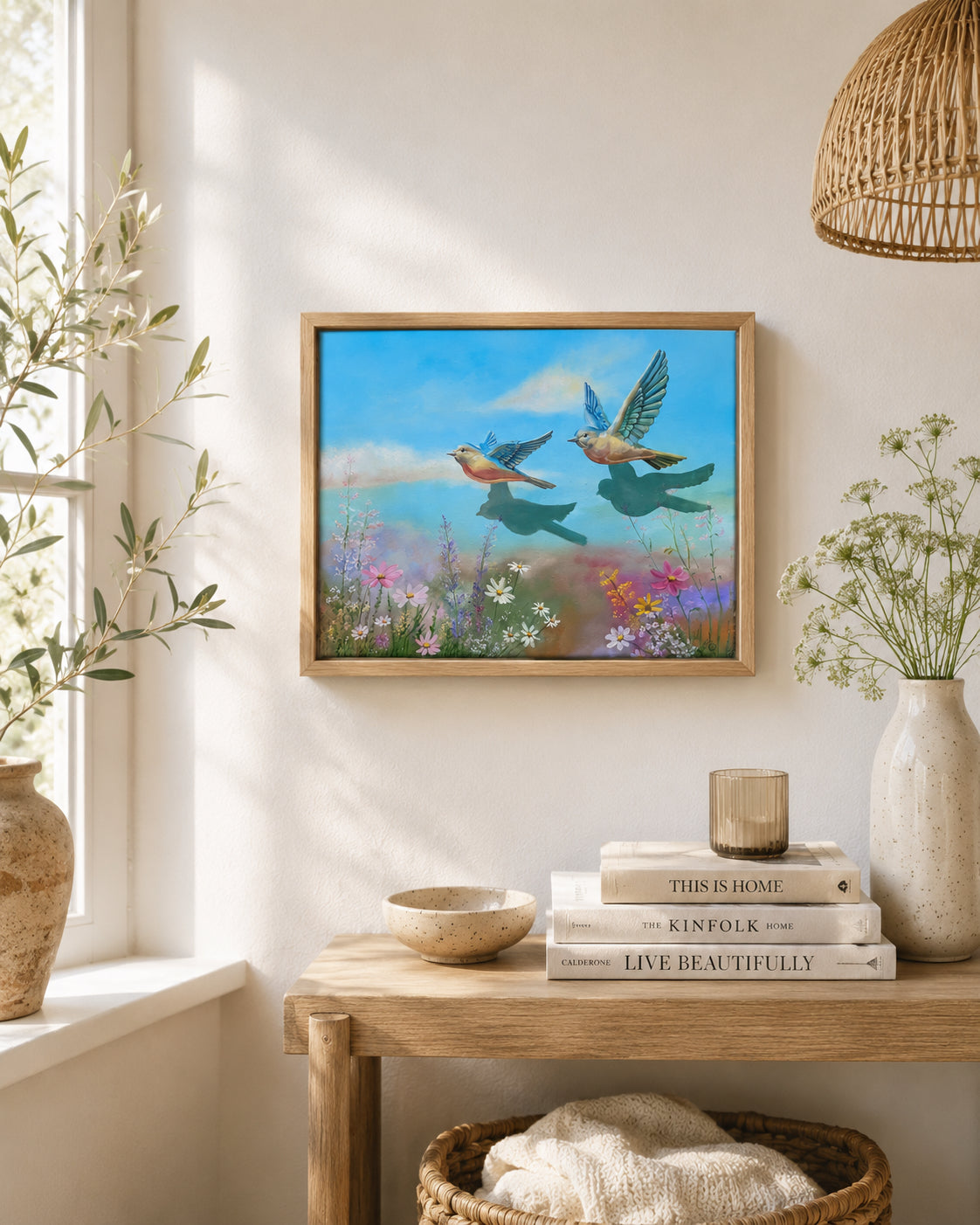 Spring birds | original oil painting
