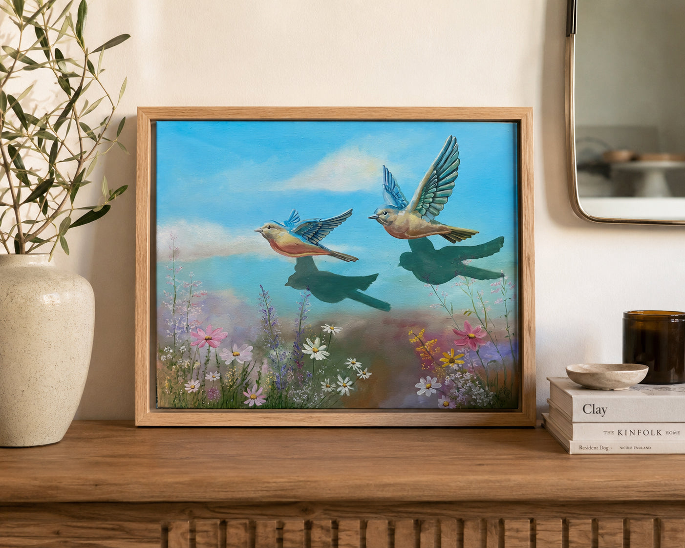 Spring birds | original oil painting
