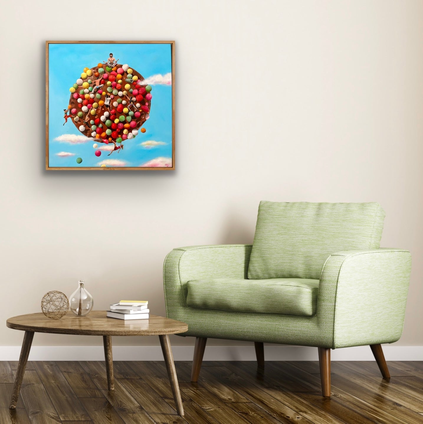 Climbing mount frek | original oil painting