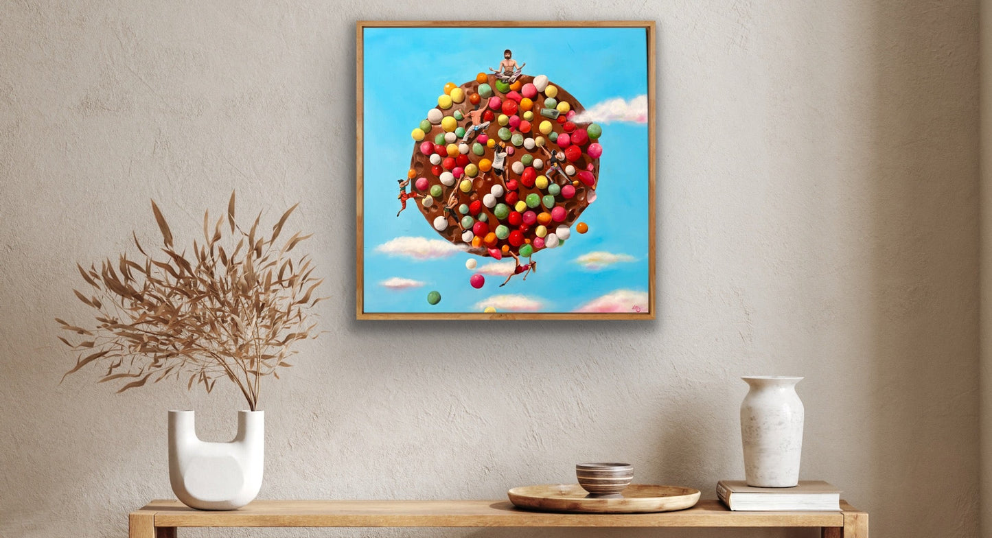 Climbing mount frek | original oil painting