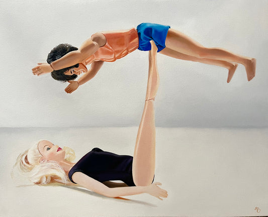 Ken and Barbie couples yoga