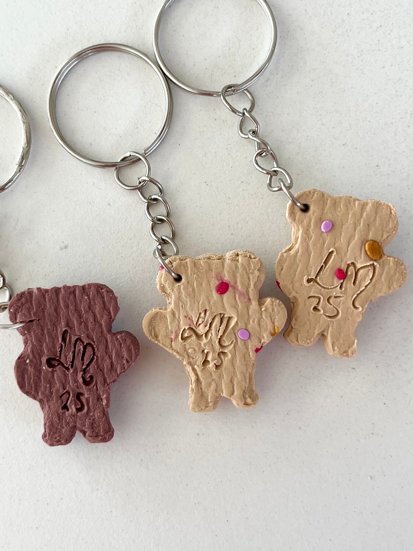 Tiny teddy keyring | handmade realistic fun gifts